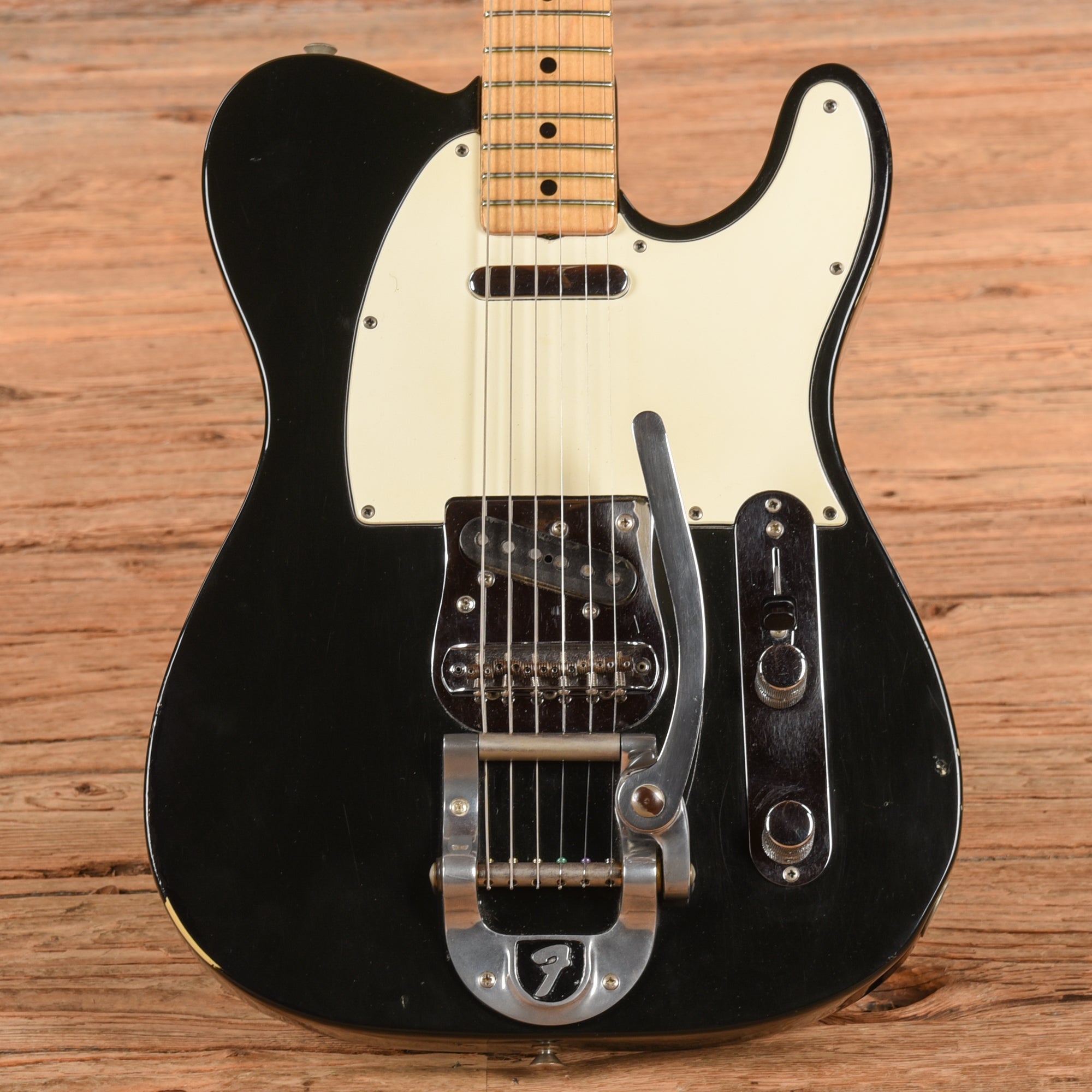 Fender Telecaster w/ Bigsby Black 1969 - Dave Amato of REO Speedwagon Electric Guitars / Solid Body