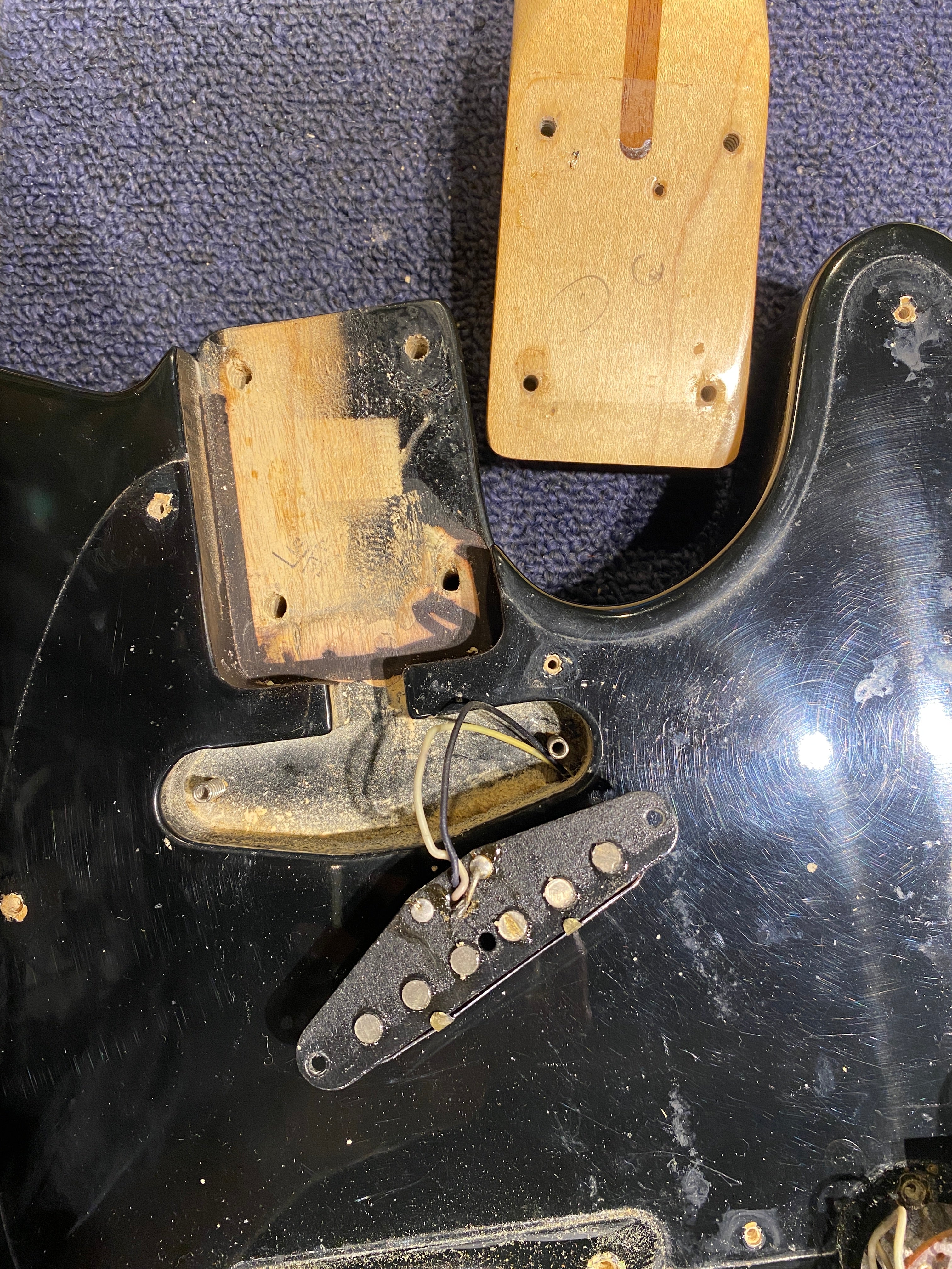 Fender Telecaster w/ Bigsby Black 1969 - Dave Amato of REO Speedwagon Electric Guitars / Solid Body