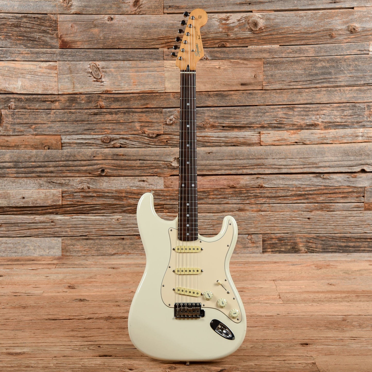 Fender Wayne's World Squier Strat White Electric Guitars / Solid Body