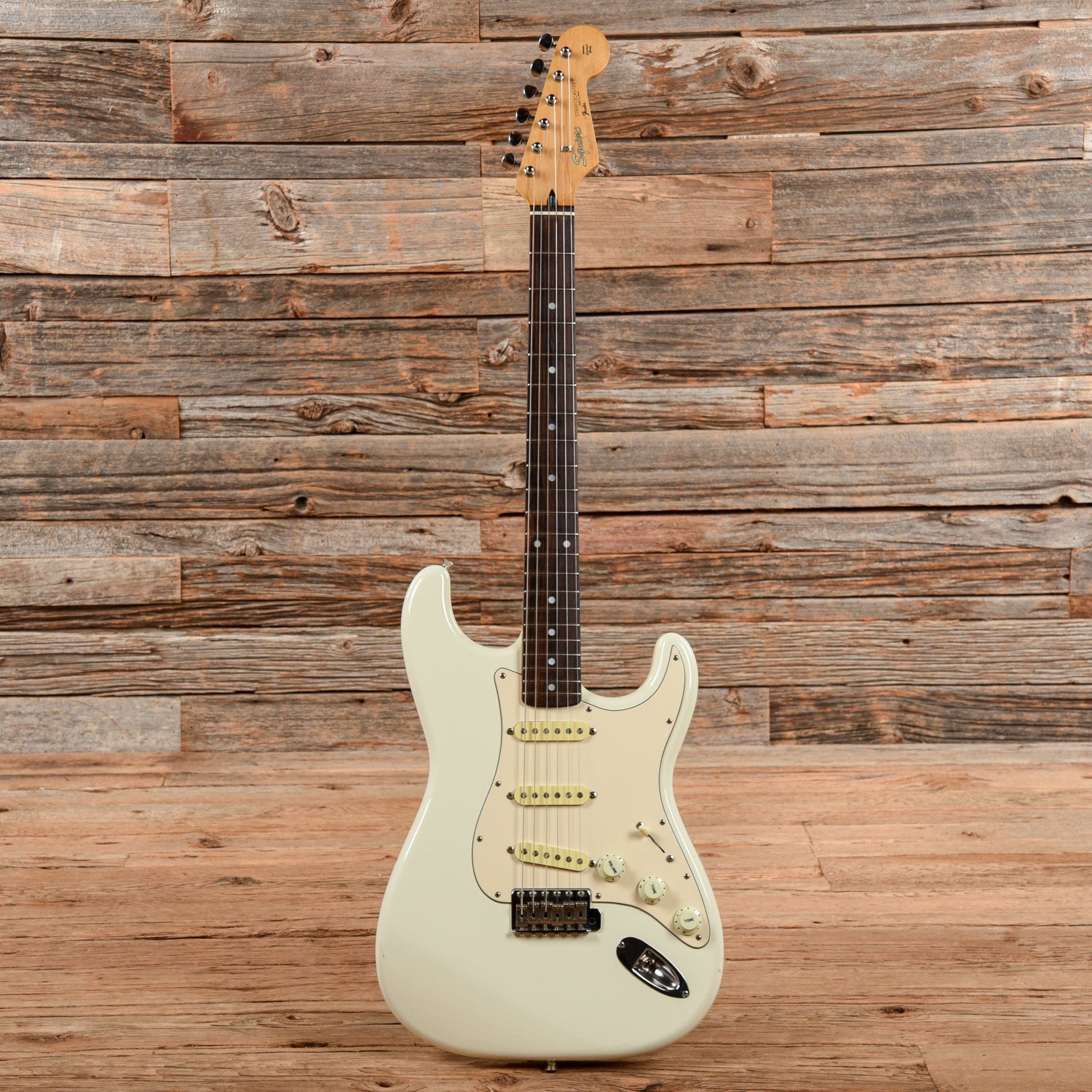 Fender Wayne's World Squier Strat White Electric Guitars / Solid Body
