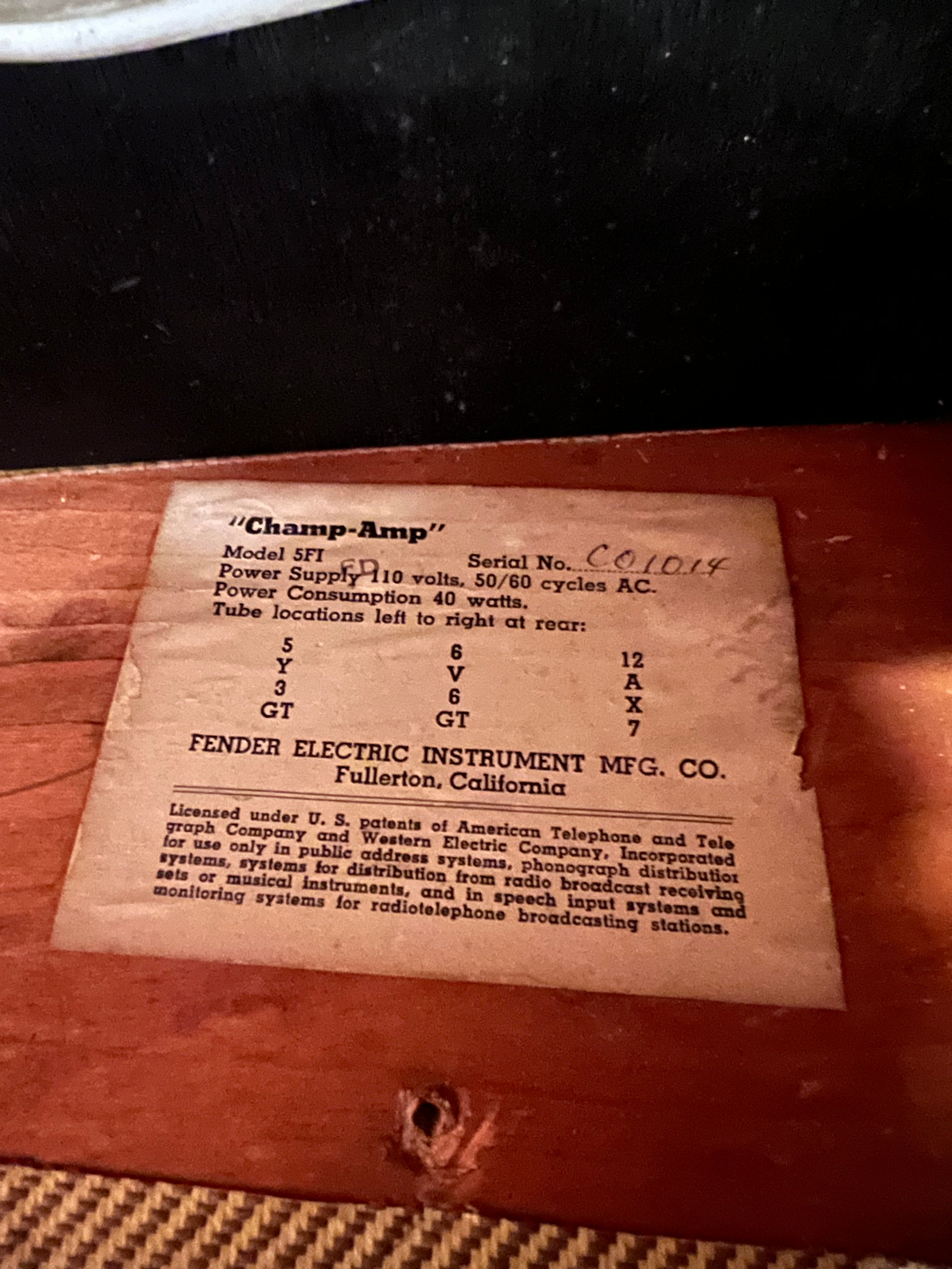 Fender Champ  1956