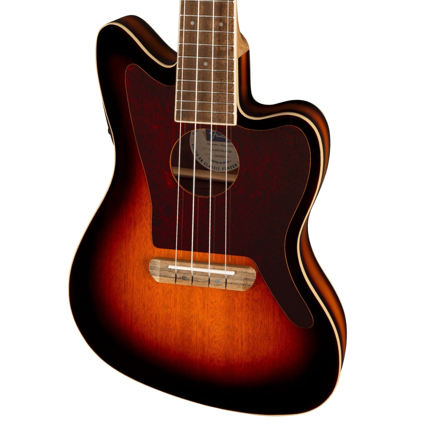 Fender Fullerton Jazzmaster Ukulele 3-Color Sunburst Folk Instruments / Ukuleles