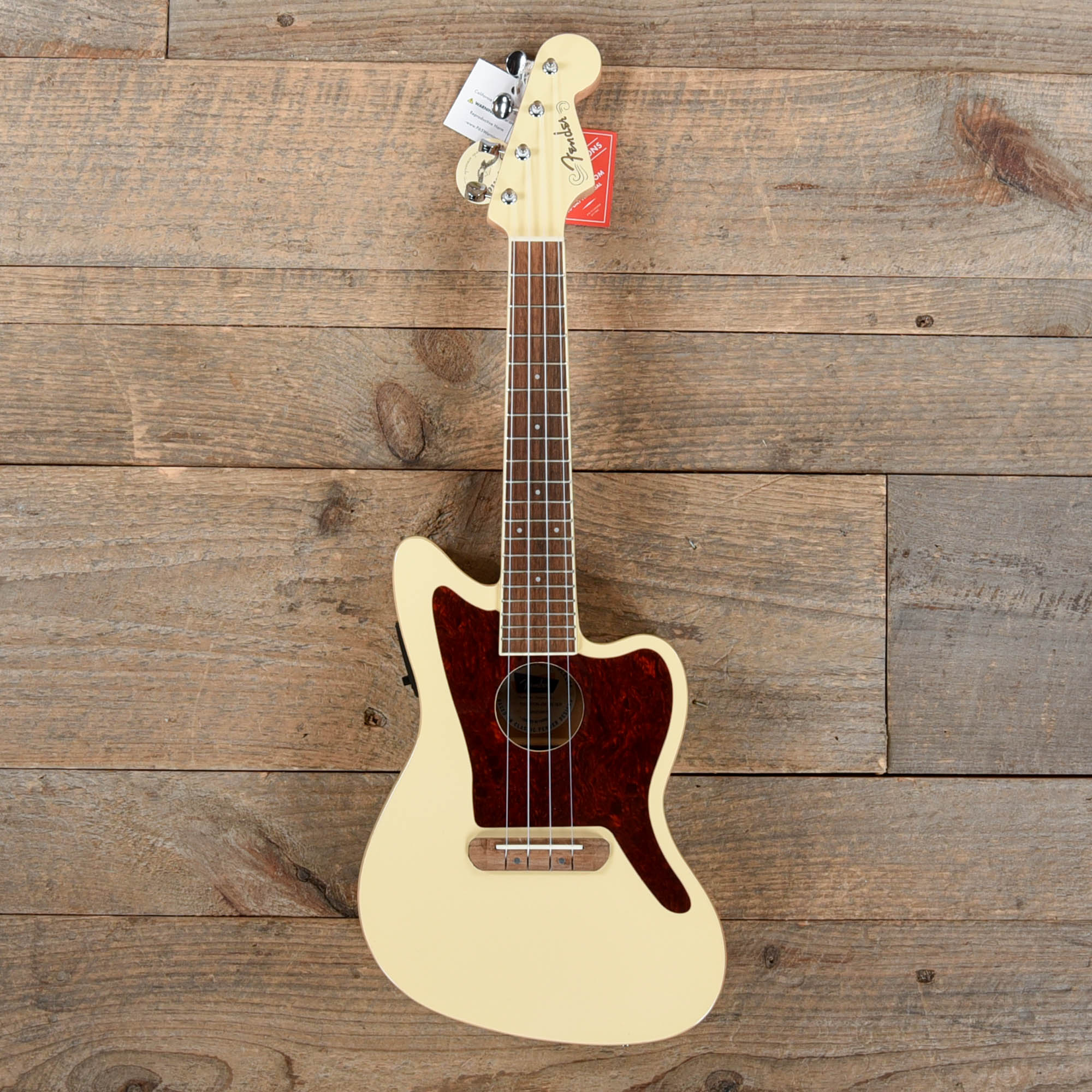 Fender Fullerton Jazzmaster Ukulele Olympic White Folk Instruments / Ukuleles