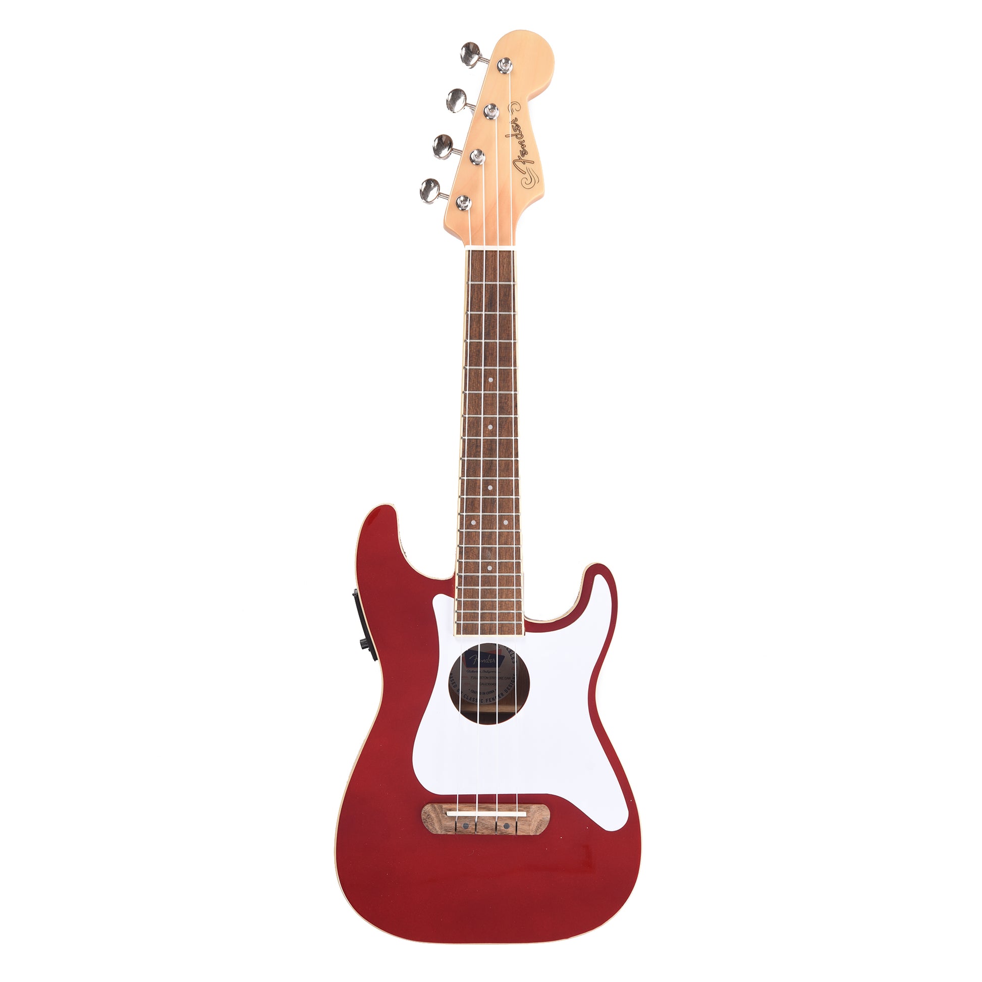 Fender Fullerton Stratocaster Ukulele Candy Apple Red Folk Instruments / Ukuleles