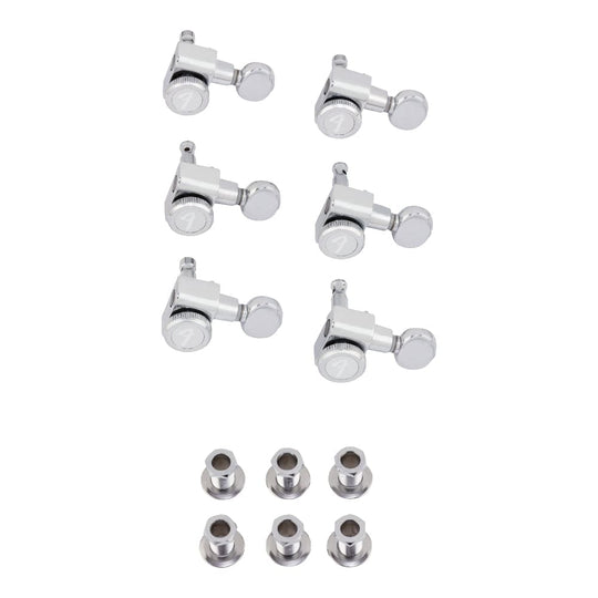 Fender Staggered Locking Tuners with Vintage-Style Buttons Polished Chrome Parts / Amp Parts