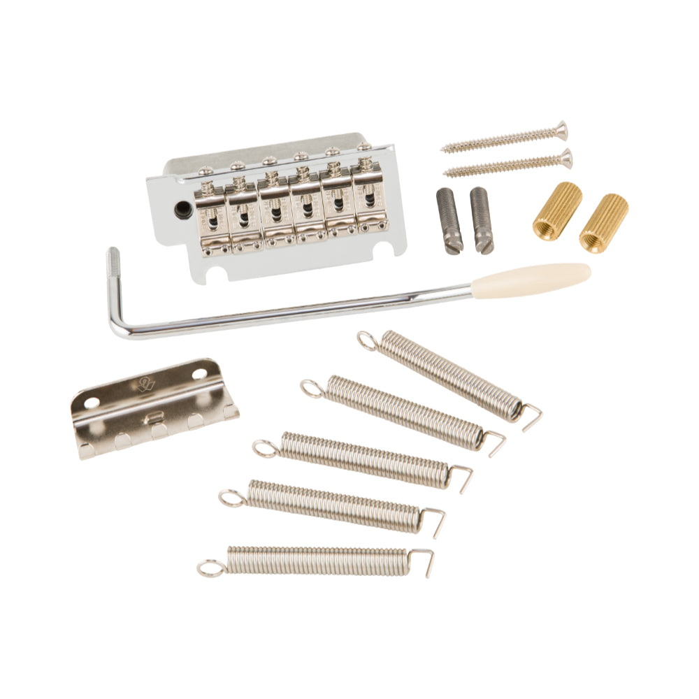 Fender Deluxe Series Stratocaster 2-Point Tremolo Assembly Chrome (Fits Most Player, Deluxe, Classic Player, and Vintera Modified Series Stratocasters) Parts / Guitar Parts / Bridges