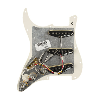 Fender Pre-Wired Pickguard Stratocaster SSS Tex Mex 3-Ply White Pickups & Preamps