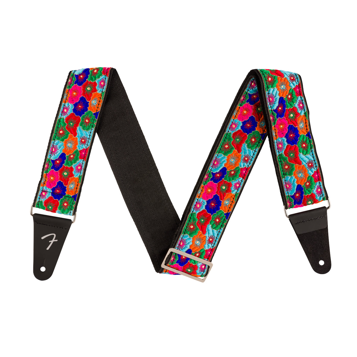Fender Wild Bloom Guitar Strap Blue 2" Straps