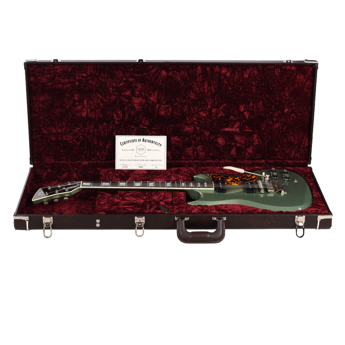 Frank Brothers Radar Deluxe Mahogany/Maple Sage Green w/ V.O. P90s Electric Guitars