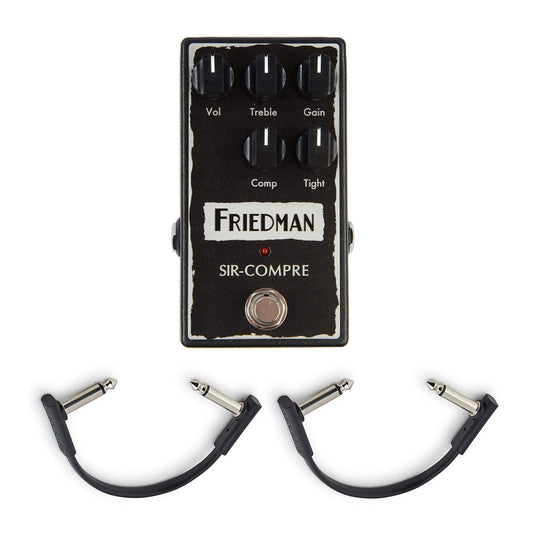 Friedman Compressor w/ Built in Overdrive Pedal w/(2) Rockboard Flat Patch Cables Bundle Effects and Pedals / Compression and Sustain