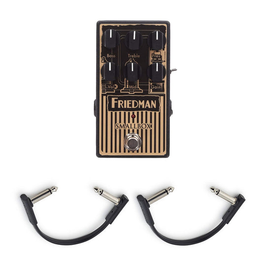 Friedman Smallbox Distortion Pedal w/(2) Rockboard Flat Patch Cables Bundle Effects and Pedals / Distortion