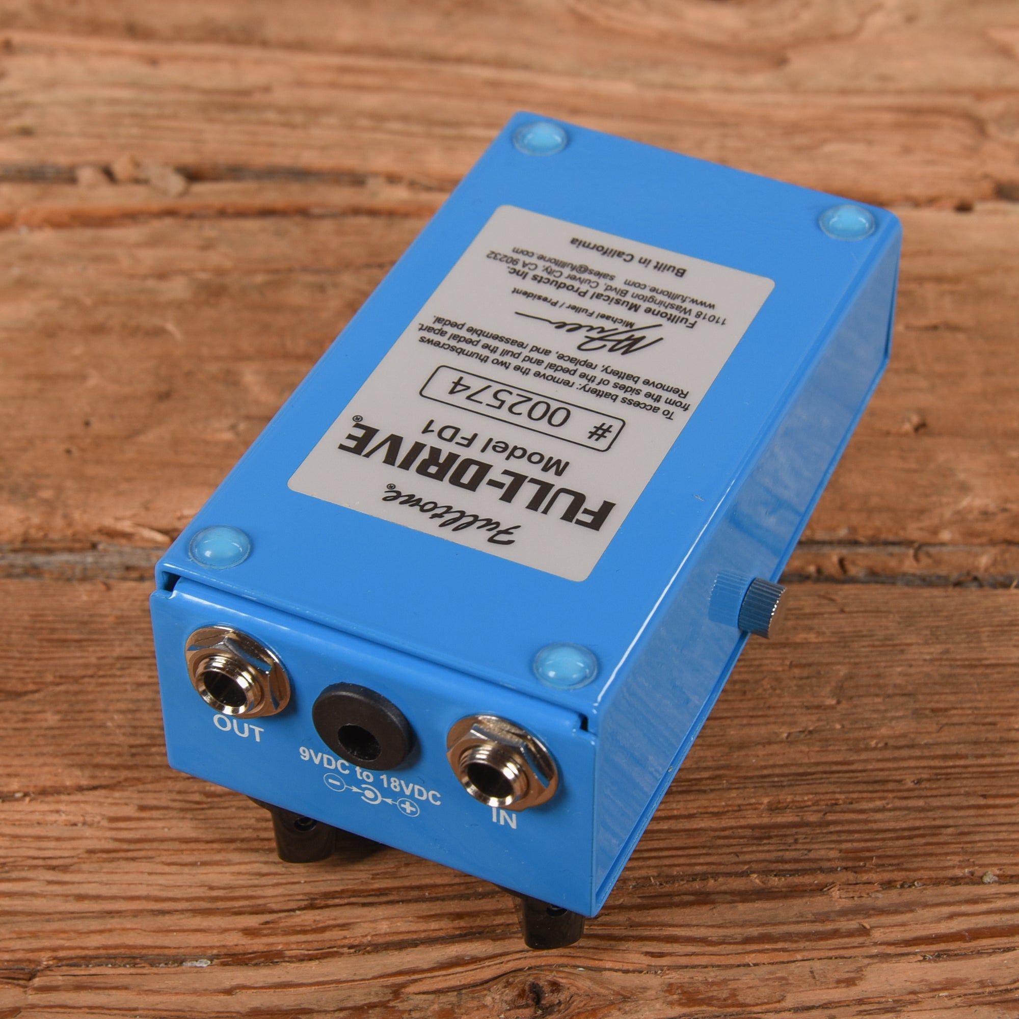 Fulltone FD1 Full-Drive 1 Overdrive Effect Pedals