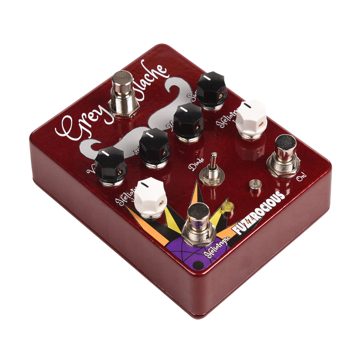 Fuzzrocious Grey Stache/Heliotropic Combo Pedal Effect Pedals