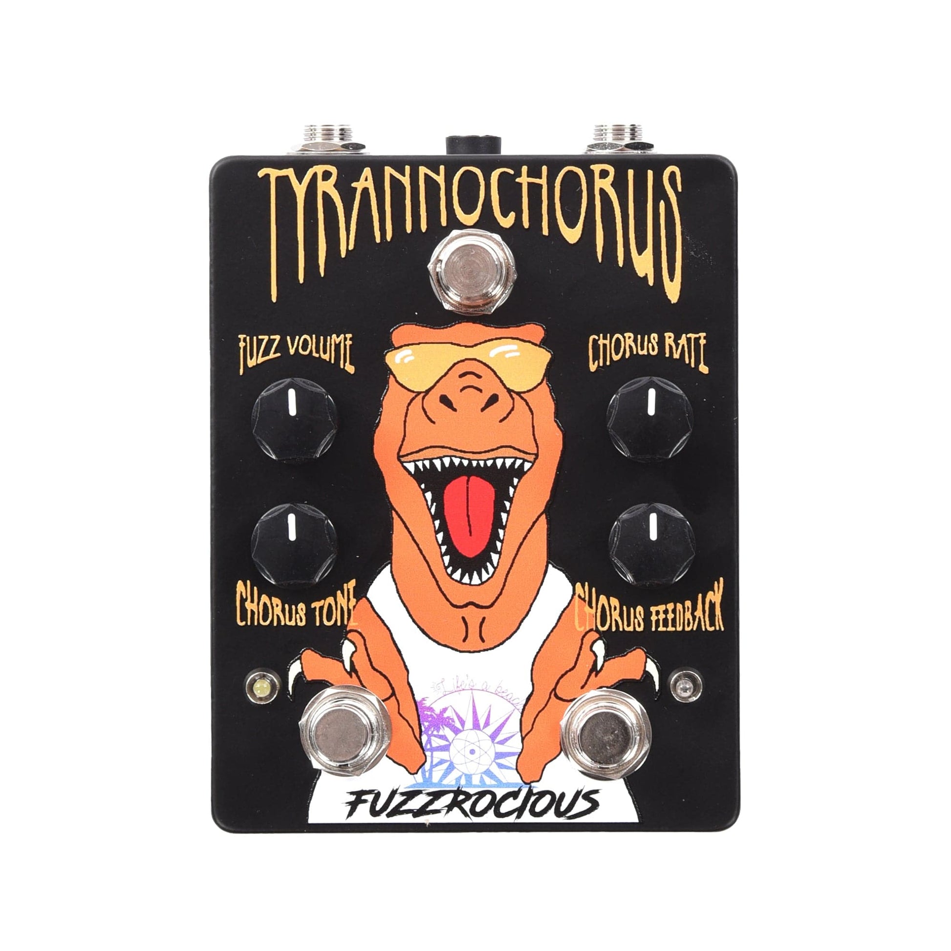 chorus pedals for guitar Fuzzrocious Tyrannochorus Fuzz/Chorus Pedal Black