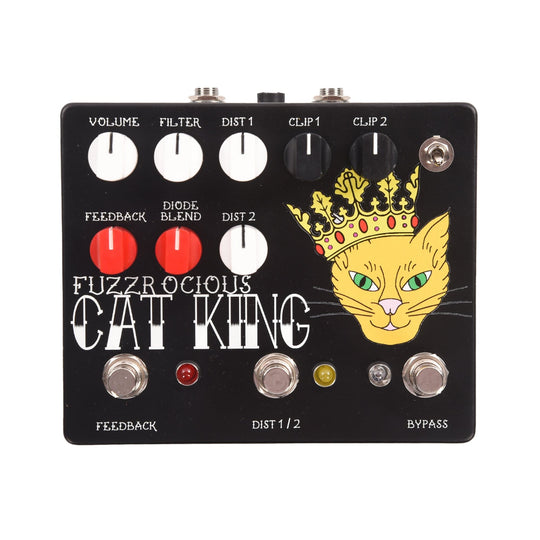 Fuzzrocious Cat King w/ Latching Feedback Mod CME Exclusive Black/Orange Effects and Pedals / Distortion