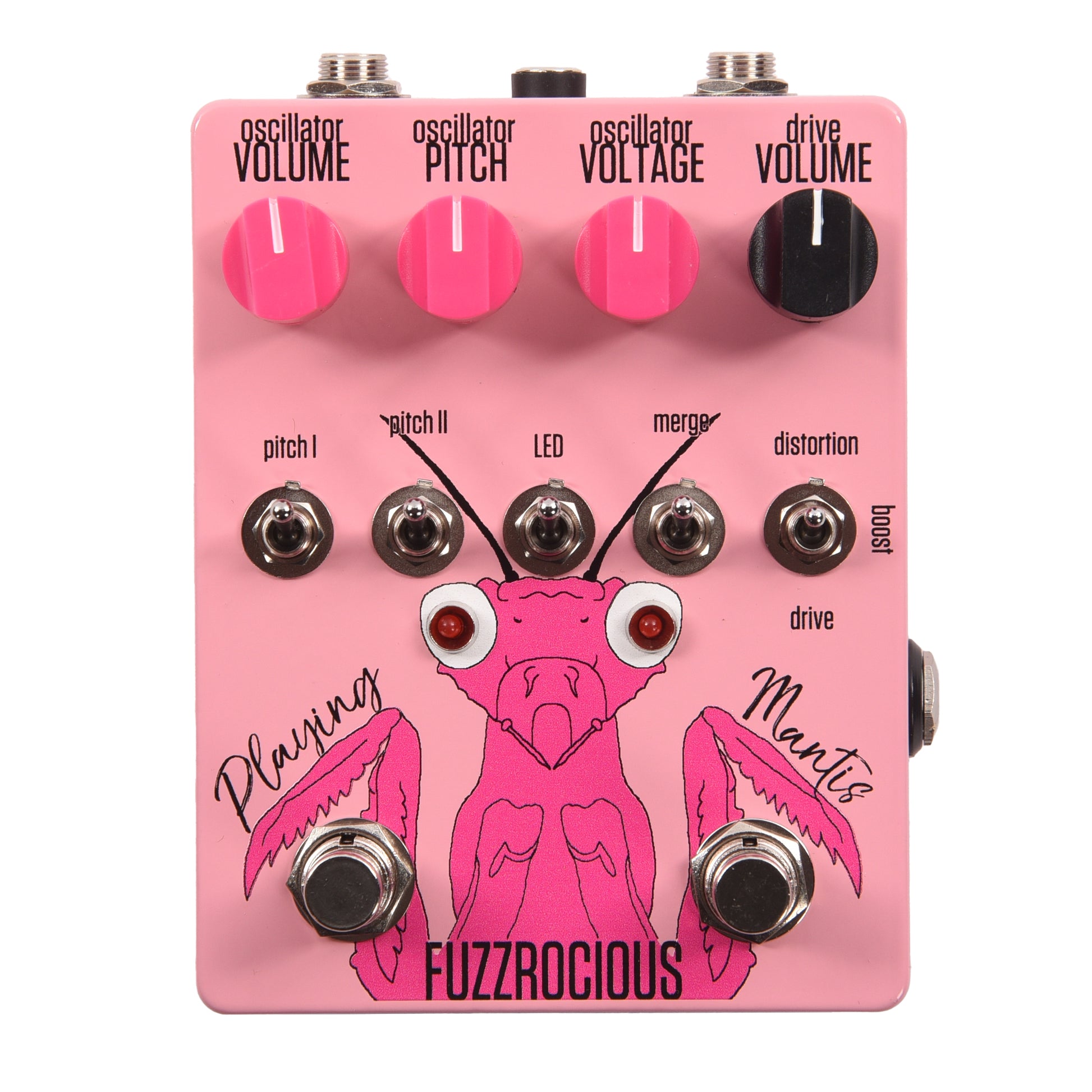 Fuzzrocious Playing Mantis Distortion Pedal Pink Effects and Pedals / Distortion