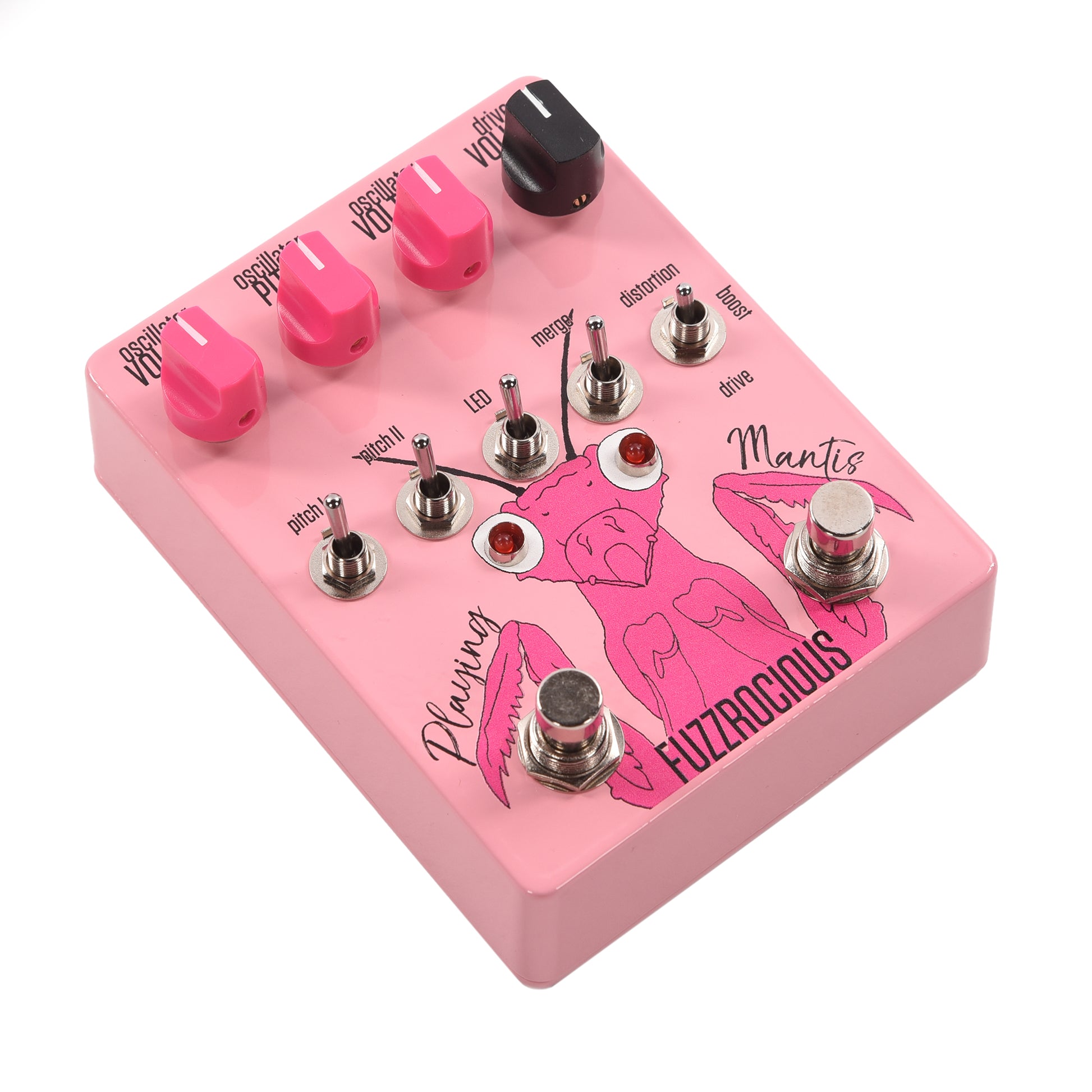 Fuzzrocious Playing Mantis Distortion Pedal Pink Effects and Pedals / Distortion