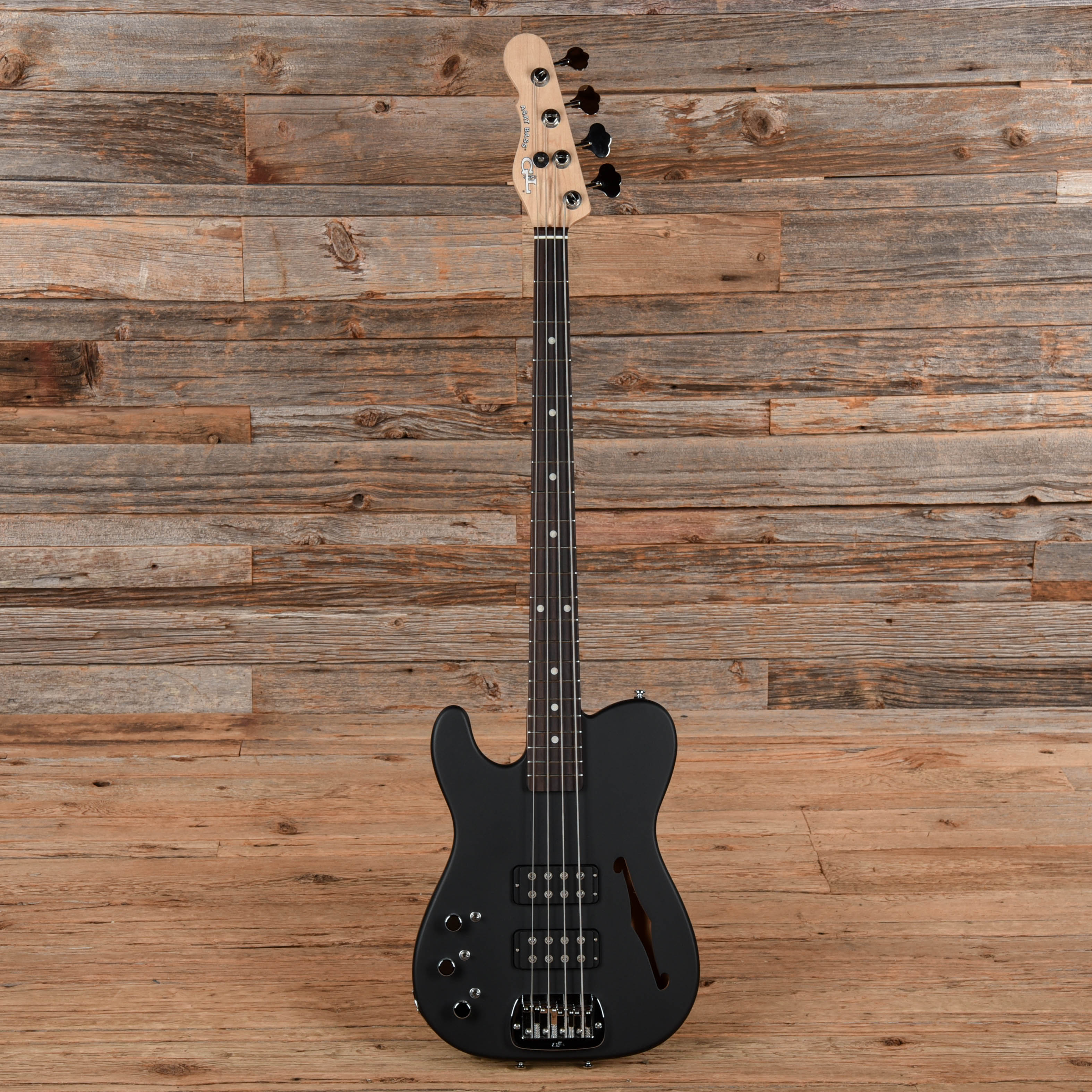 G&L USA ASAT Bass Semi-Hollow Satin Black  LEFTY Bass Guitars / 4-String