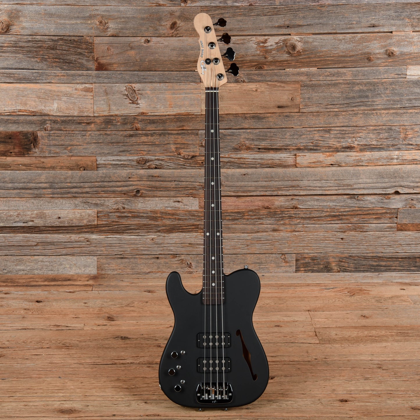 G&L USA ASAT Bass Semi-Hollow Satin Black  LEFTY Bass Guitars / 4-String