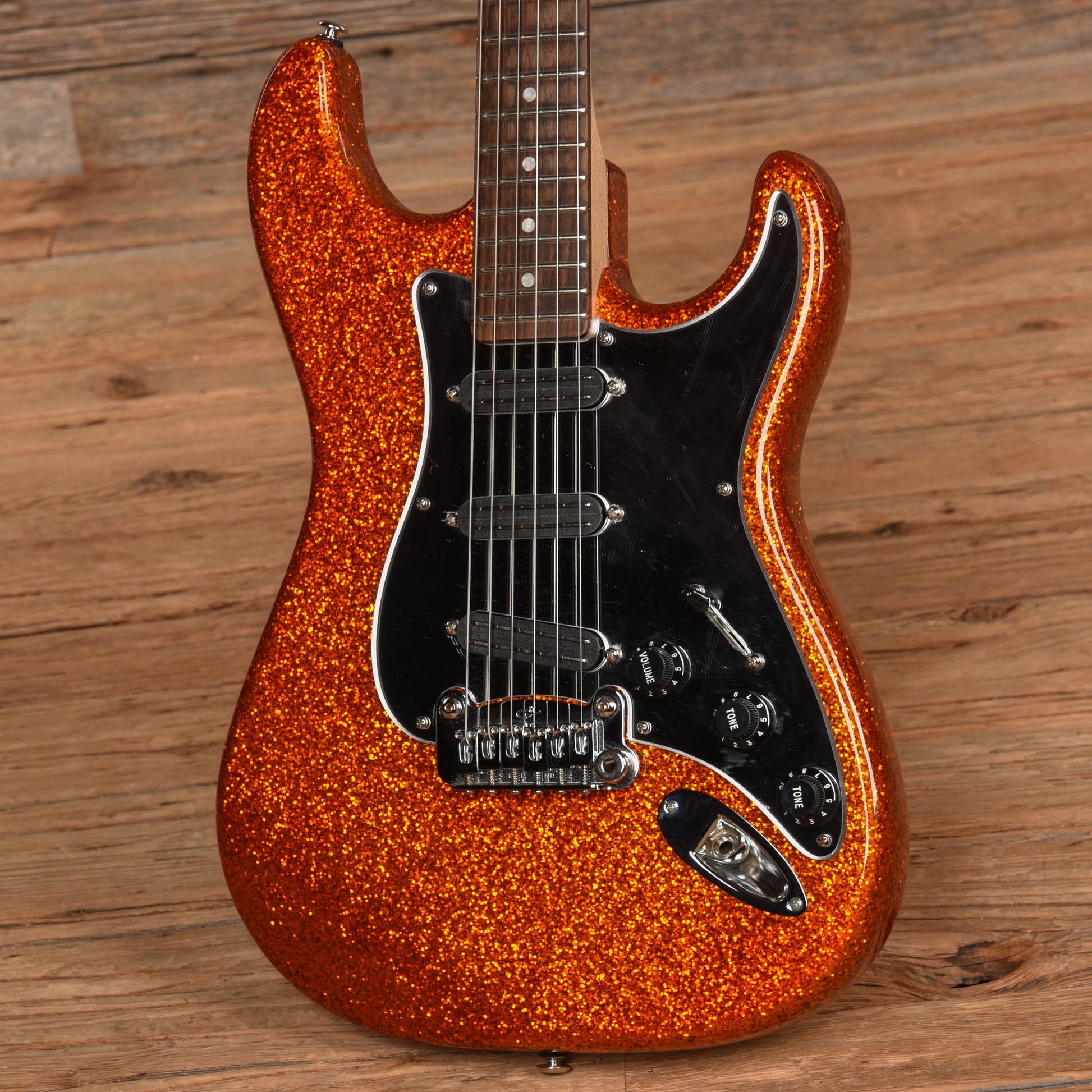 G&L Legacy Custom Orange Sparkle Electric Guitars / Solid Body