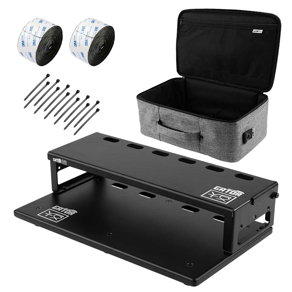 Gator Vertex GV-TL1710R1-GB Travel Lite 17" x 10" Pedalboard and Riser w/ Padded Gig Bag Effects and Pedals / Pedalboards and Power Supplies