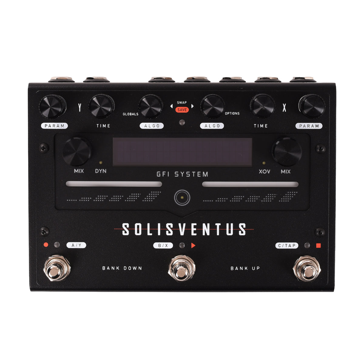 GFI System Solis Ventus Dual Engine Delay/Reverb Pedal Black Effect Pedals