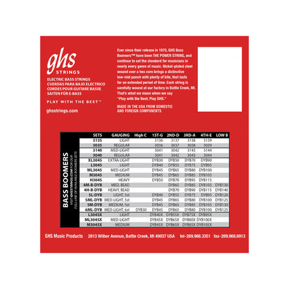 GHS Bass Boomers Long Scale M3045 45-105 Accessories / Strings / Bass Strings