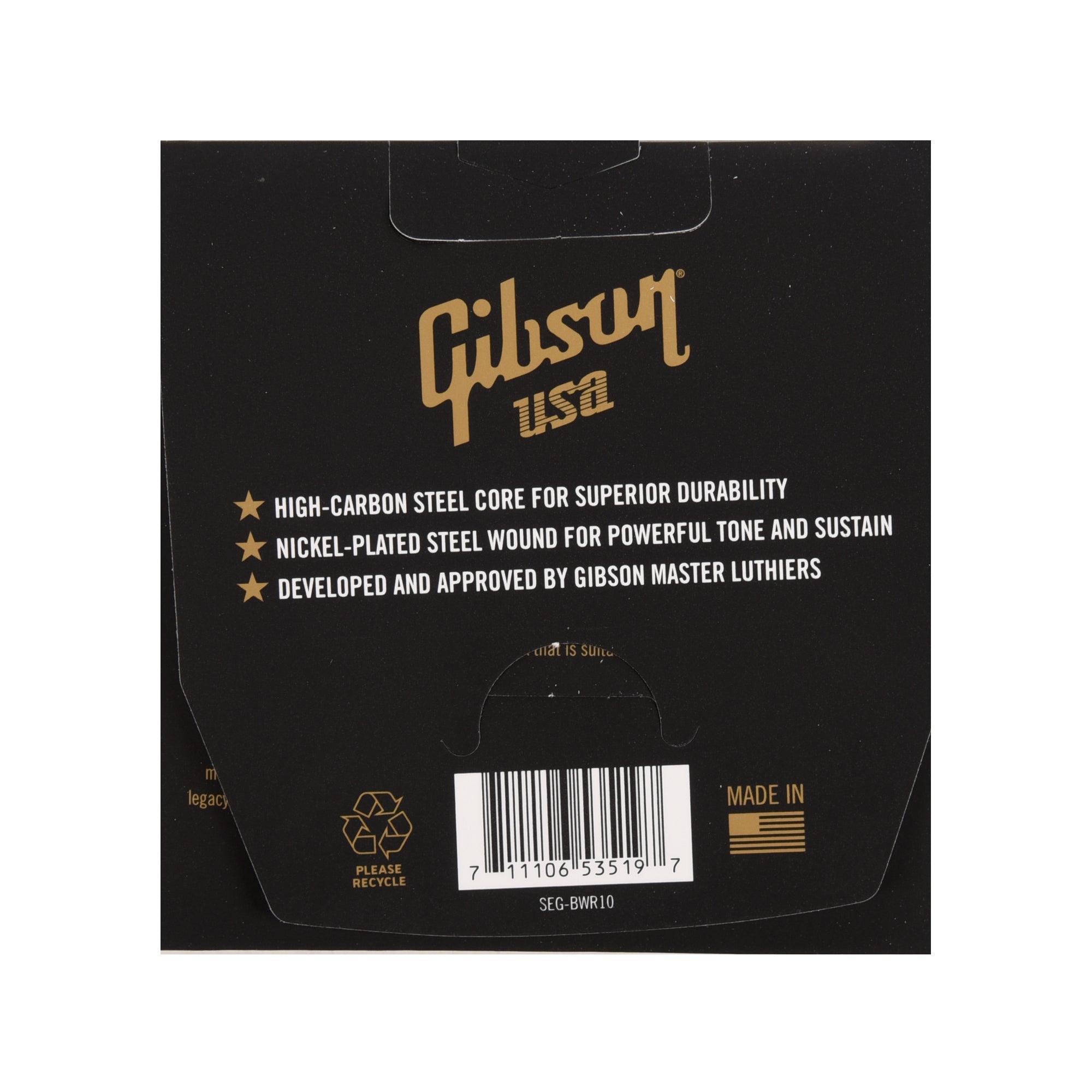 Gibson Brite Wire 'Reinforced' Electric Guitar Strings Light Gauge 10-46 Accessories / Strings / Guitar Strings