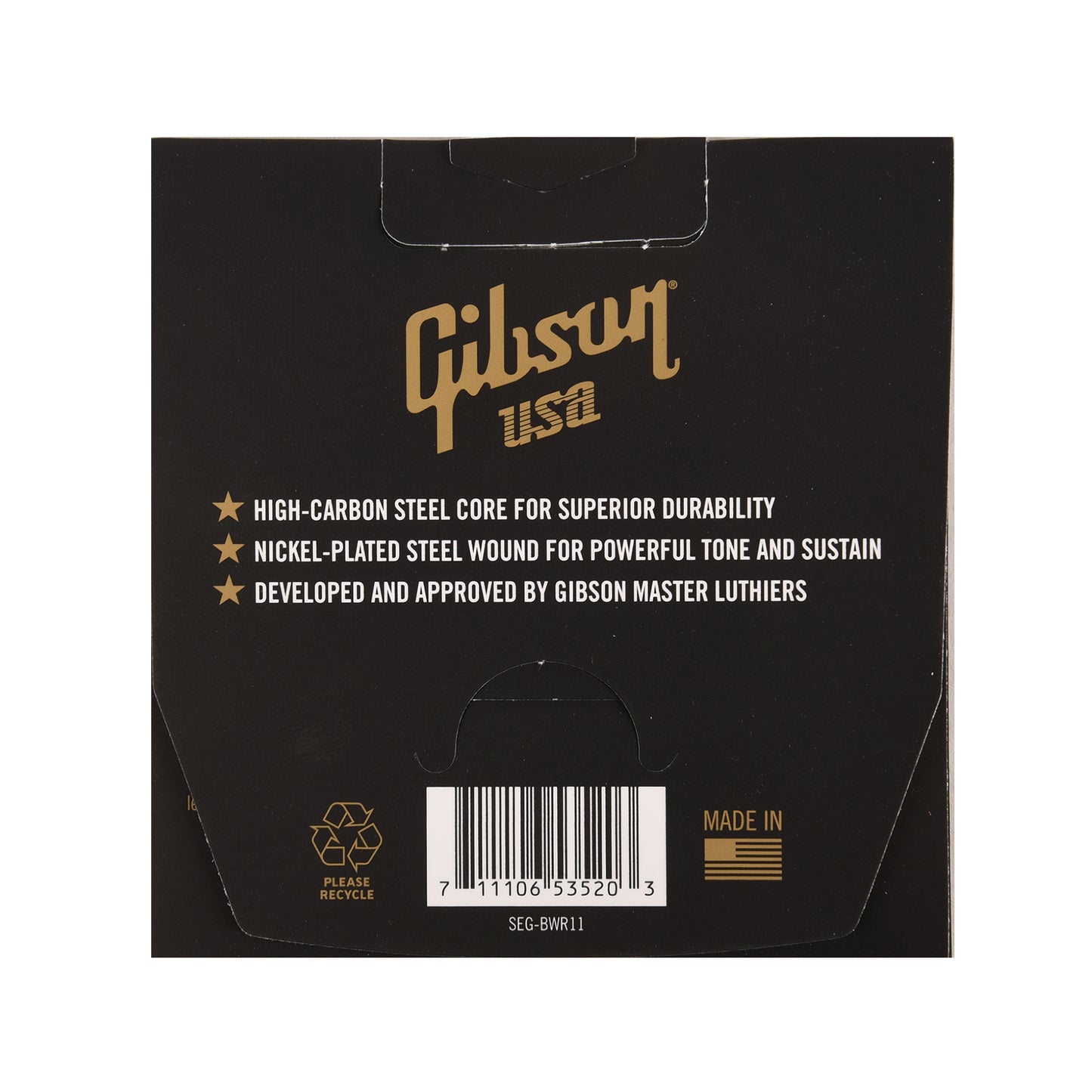 Gibson Brite Wire 'Reinforced' Electric Guitar Strings Medium Gauge 11-50 Accessories / Strings / Guitar Strings