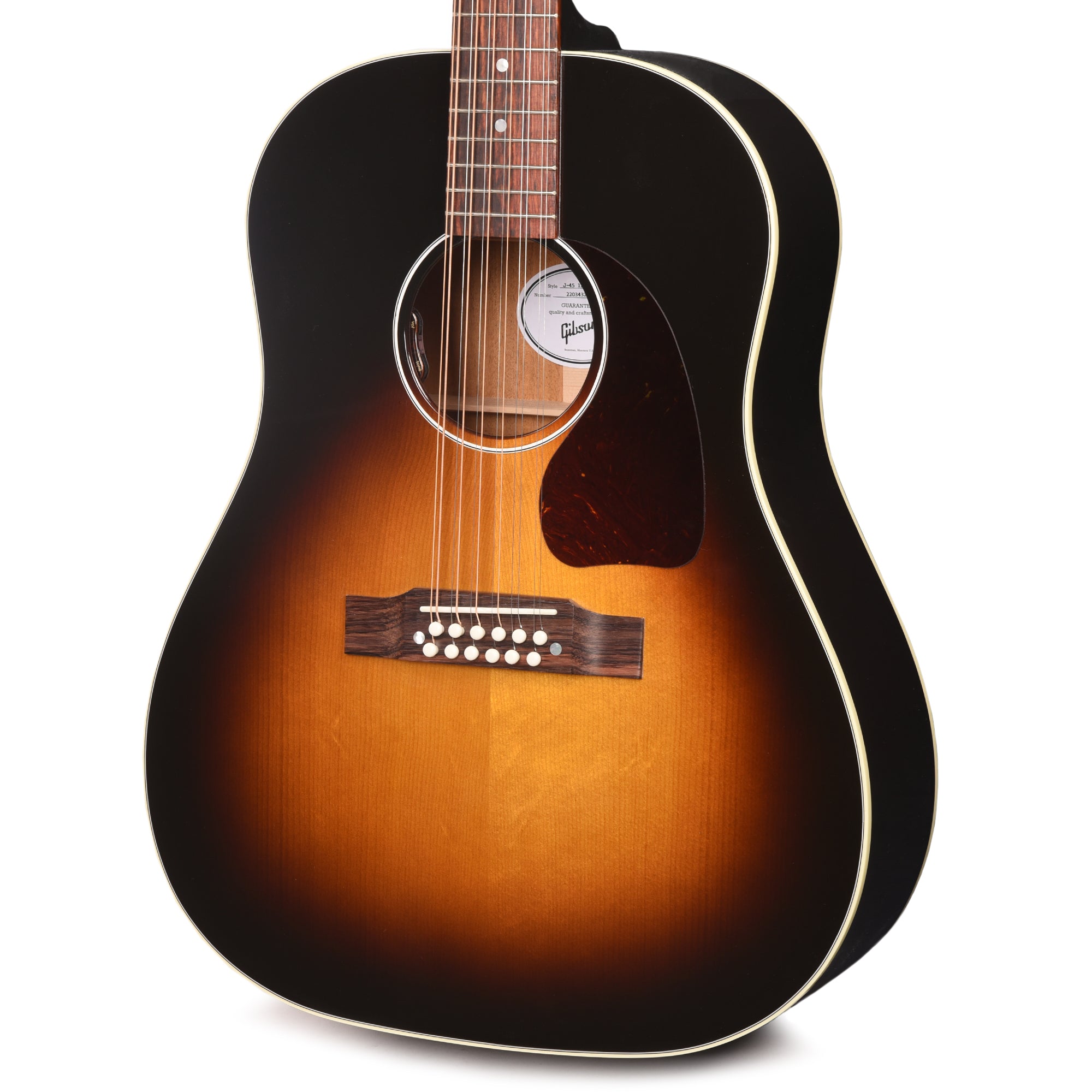 Gibson Modern J-45 Standard 12-String Vintage Sunburst Acoustic Guitars / 12-String