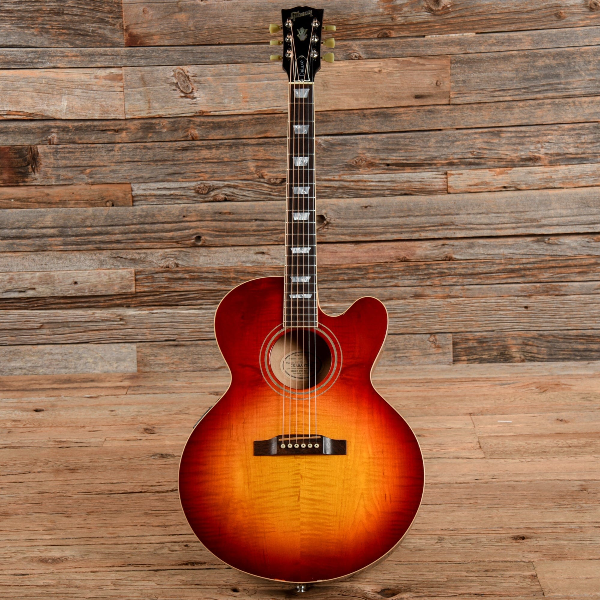 Gibson EAS Deluxe Cherry Sunburst 1993 Acoustic Guitars / Built-in Electronics