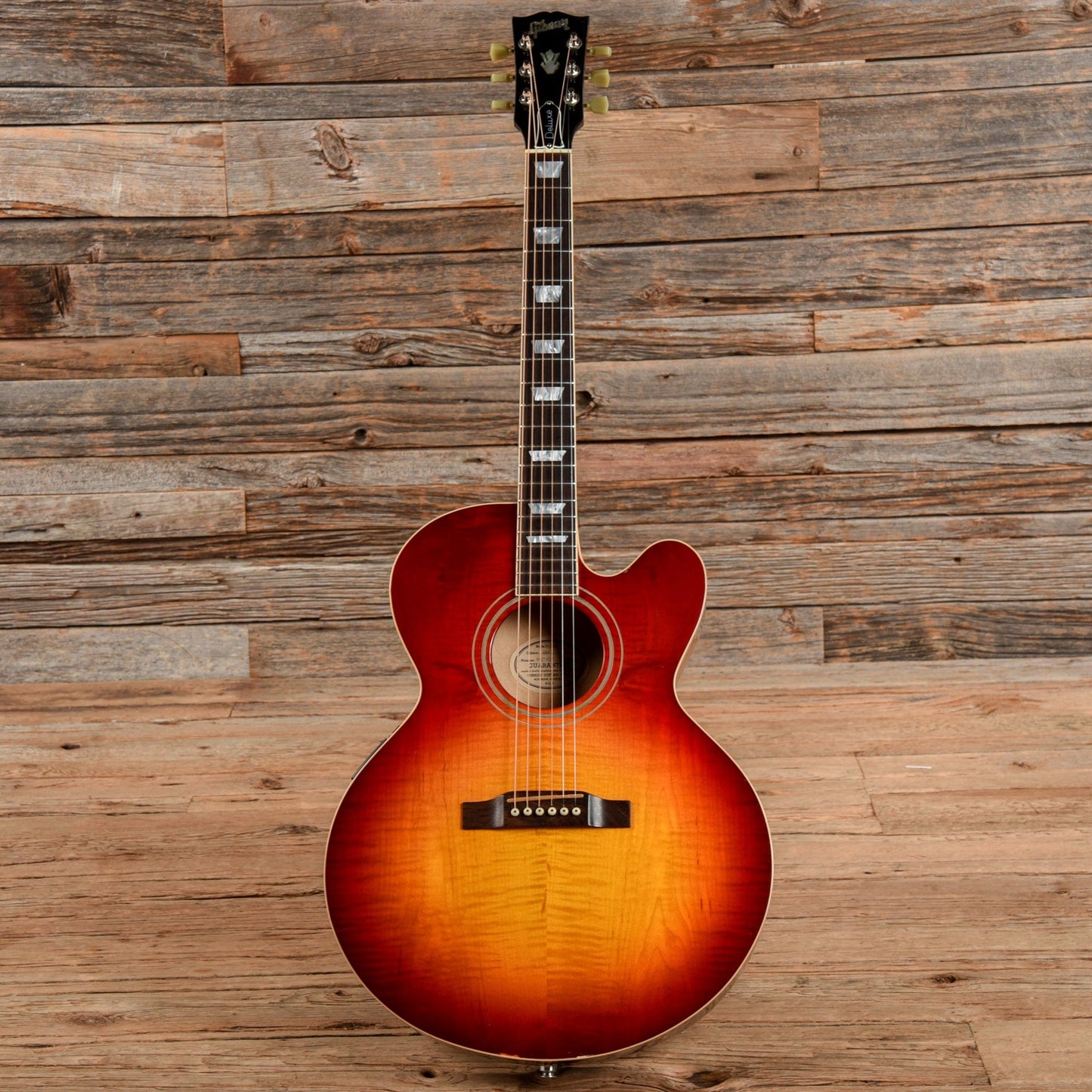 Gibson EAS Deluxe Cherry Sunburst 1993 Acoustic Guitars / Built-in Electronics