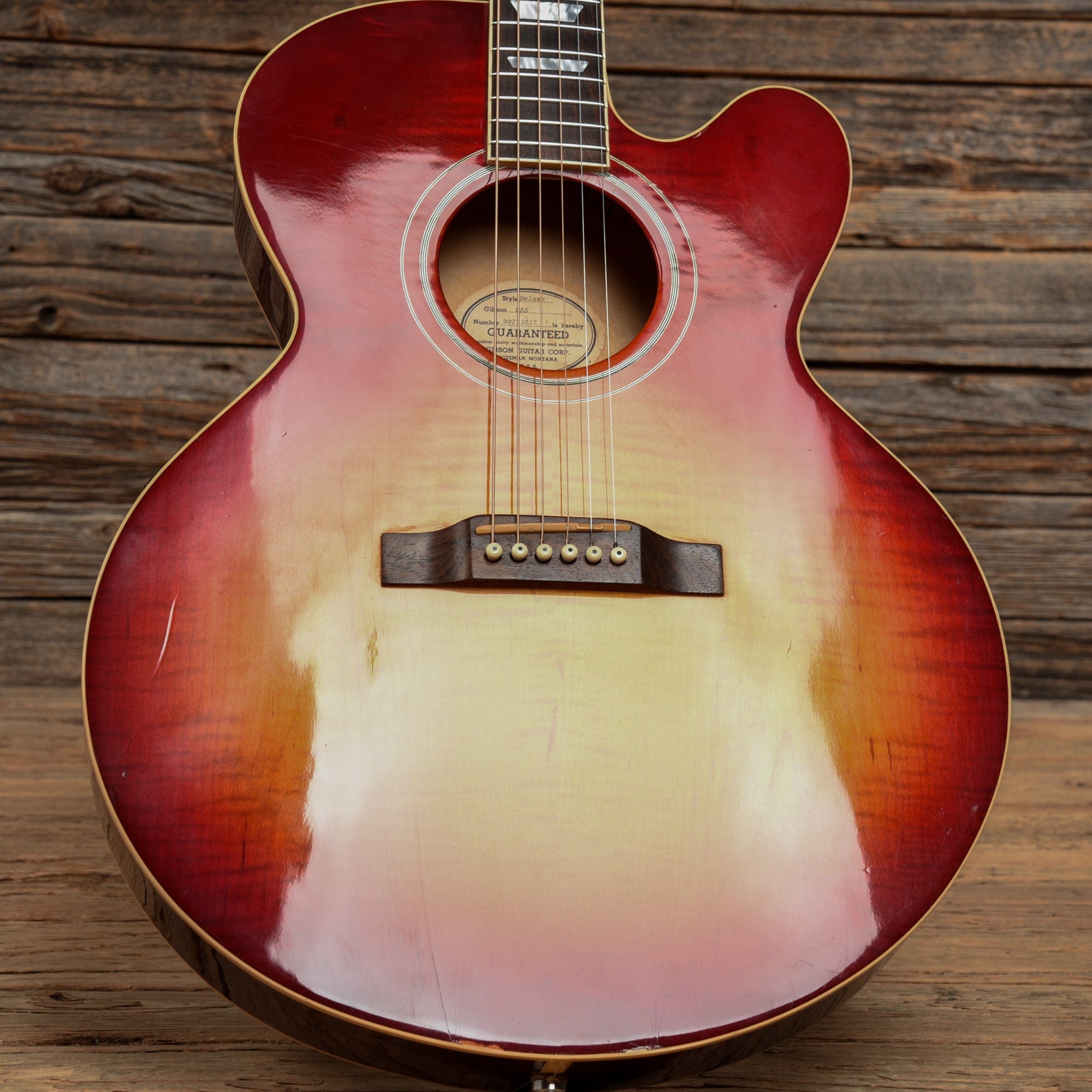 Gibson EAS Deluxe Cherry Sunburst 1993 Acoustic Guitars / Built-in Electronics