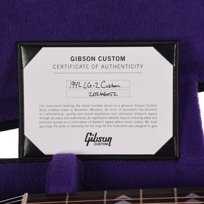 Gibson Custom Shop Limited Run 1942 LG-2 AJ Thermally Aged Red Spruce/Mahogany 1930s Burst VOS Acoustic Guitars / Concert