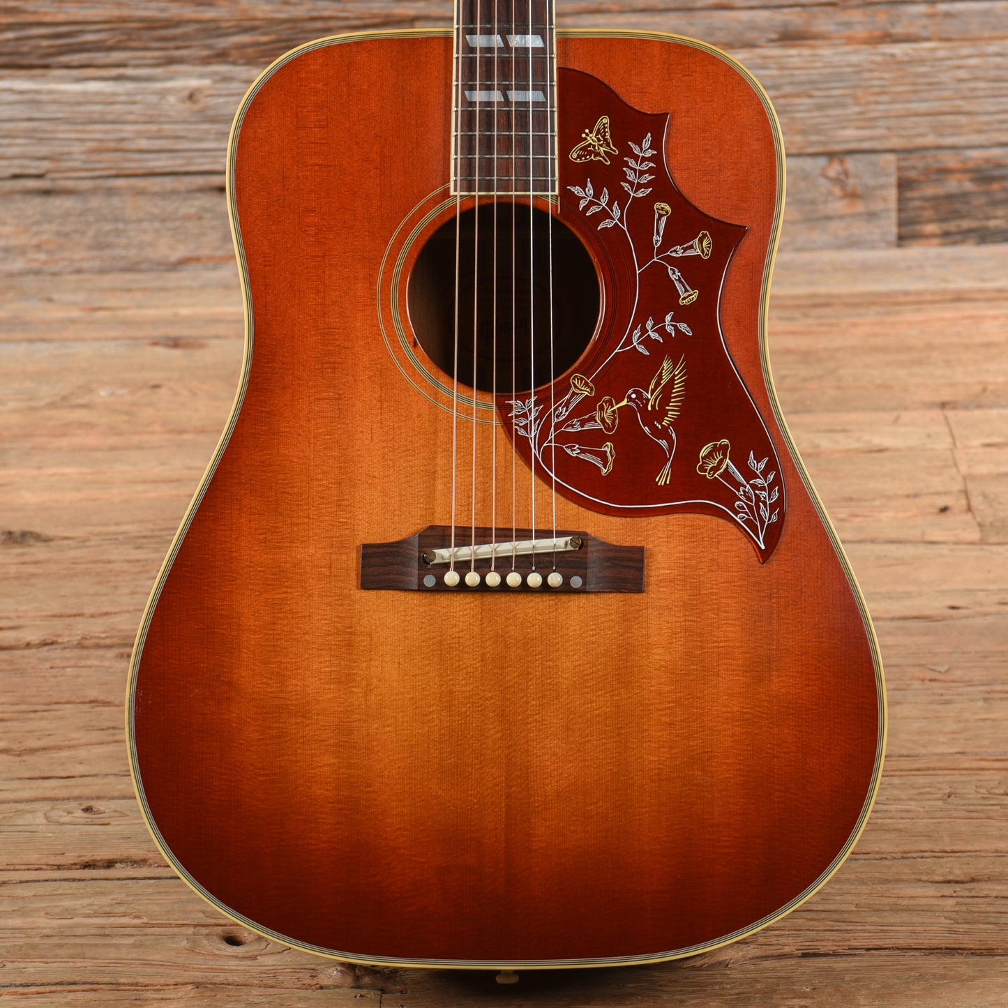 Gibson Custom 1960 Hummingbird Adjustable Bridge Heritage Cherry Sunburst 2020 Acoustic Guitars / Dreadnought