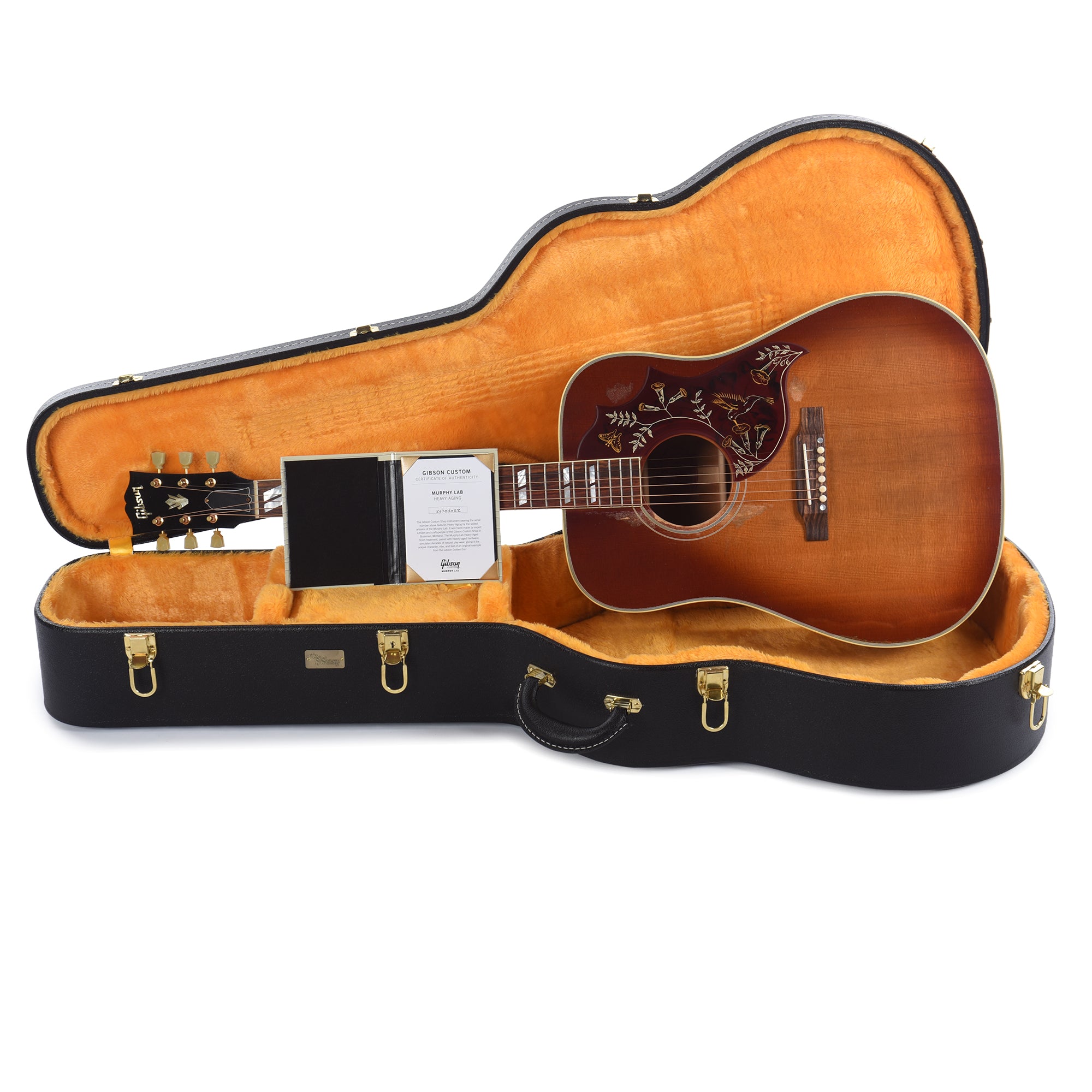 Gibson Custom Shop 1960 Hummingbird Washed Cherry Sunburst Murphy Lab Heavy Aged Acoustic Guitars / Dreadnought