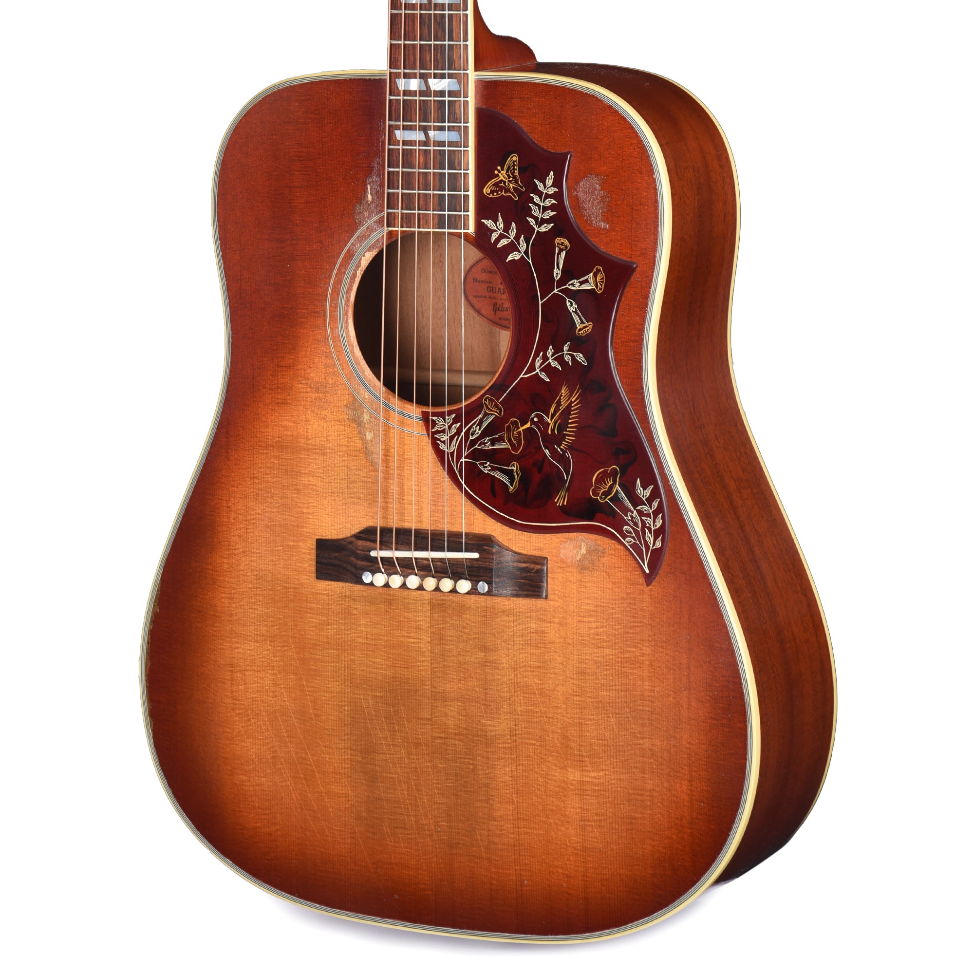 Gibson Custom Shop 1960 Hummingbird Washed Cherry Sunburst Murphy Lab Heavy Aged Acoustic Guitars / Dreadnought