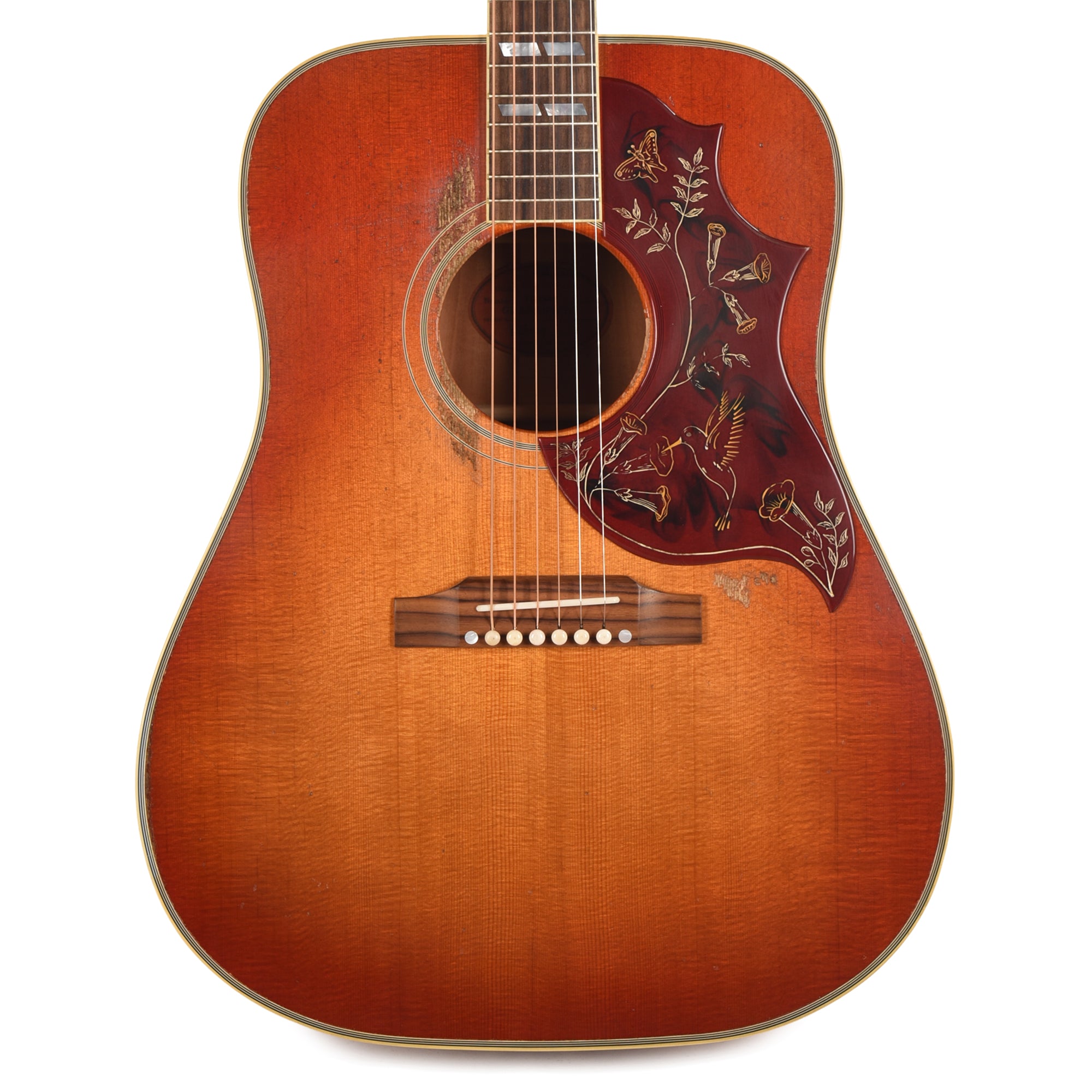 Gibson Custom Shop 1960 Hummingbird Washed Cherry Sunburst Murphy Lab Heavy Aged Acoustic Guitars / Dreadnought