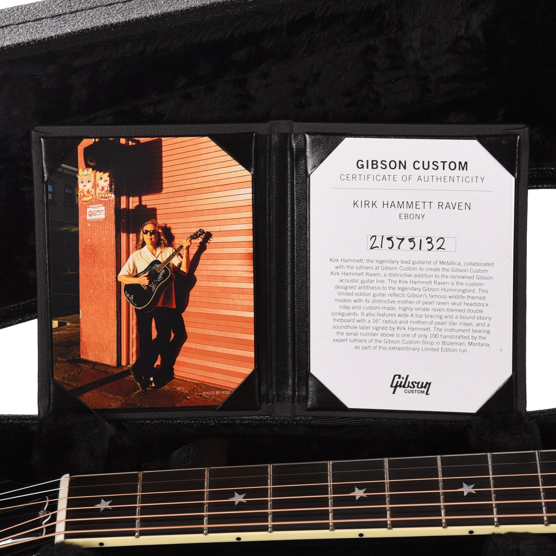 Gibson Custom Shop Artist Limited Edition Kirk Hammett Raven Ebony Acoustic Guitars / Dreadnought