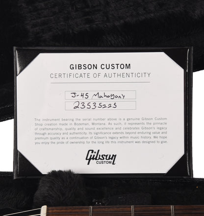 Gibson Custom Shop Limited Run J-45 All Mahogany TV Yellow Gloss Acoustic Guitars / Dreadnought