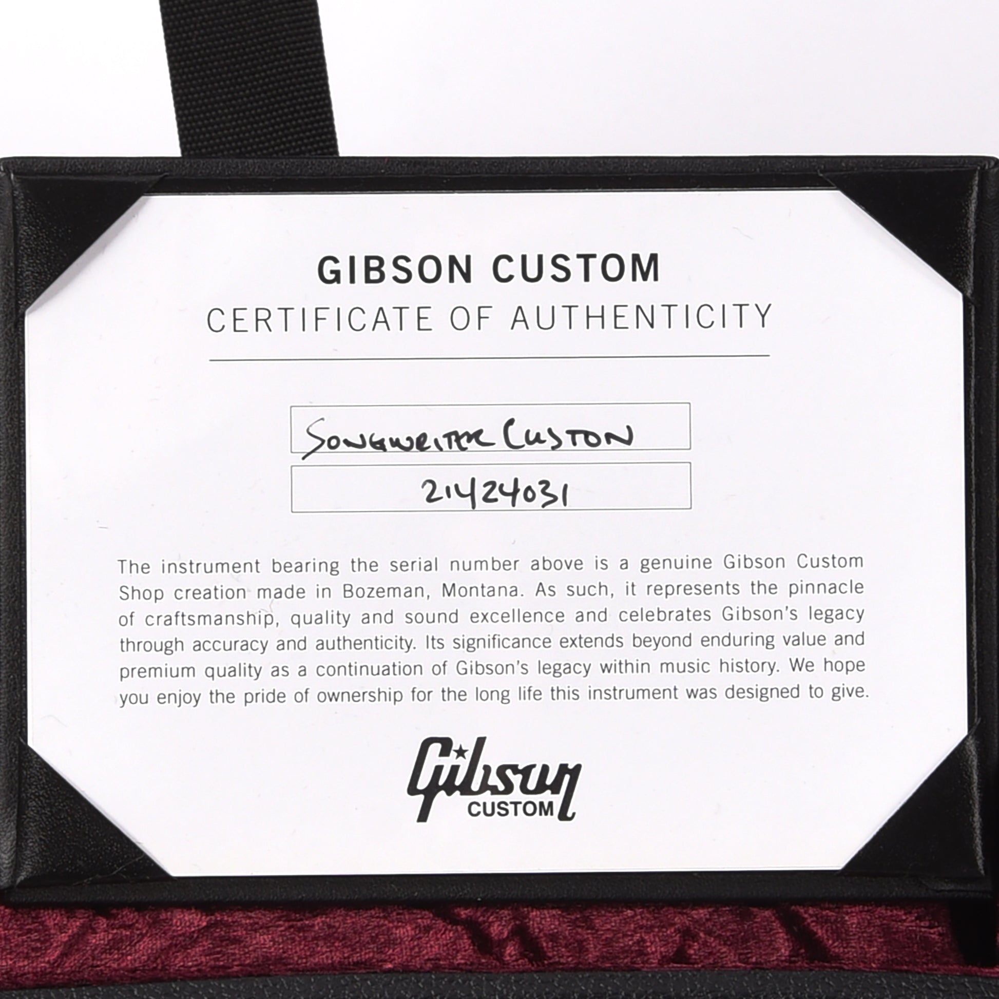 Gibson Custom Shop Modern Songwriter EC Custom Ebony Acoustic Guitars / Dreadnought
