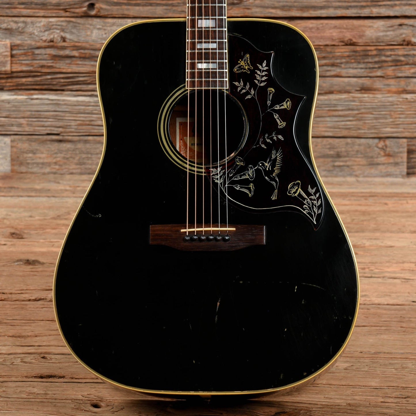 Gibson Hummingbird Custom Black 1980 Acoustic Guitars / Dreadnought