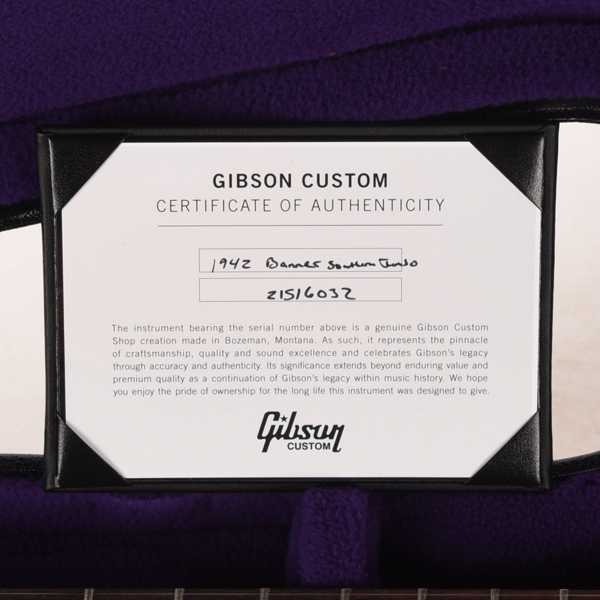 Gibson Custom Shop Historic Reissue 1942 Banner Southern Jumbo Vintage Sunburst Acoustic Guitars