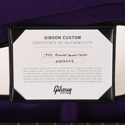 Gibson Custom Shop Historic Reissue 1942 Banner Southern Jumbo Vintage Sunburst Acoustic Guitars