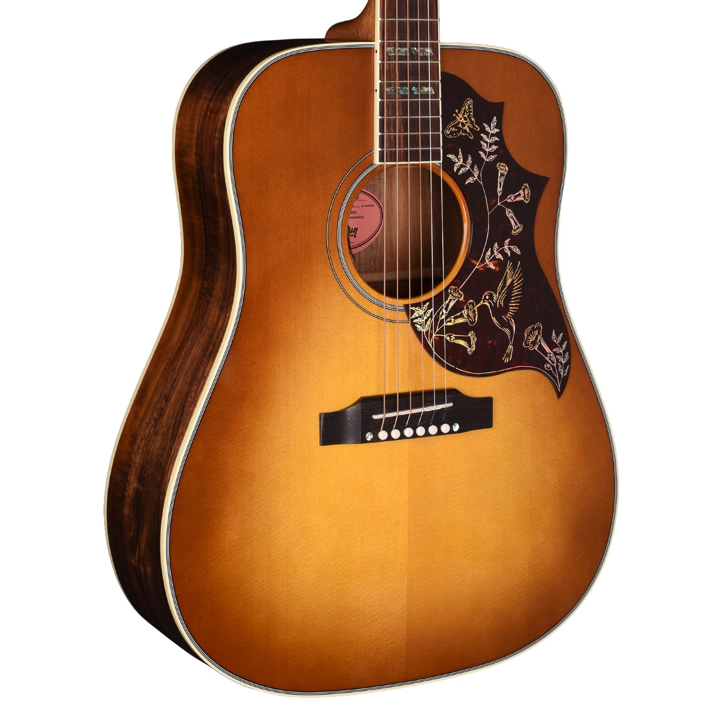 Gibson Custom Shop Hummingbird Elegant Koa Honey Burst Acoustic Guitars