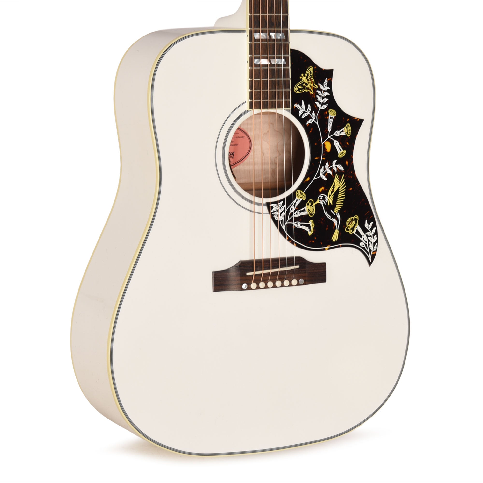 Gibson Custom Shop Limited Run Hummingbird Sitka/Maple Alpine White Gloss Acoustic Guitars
