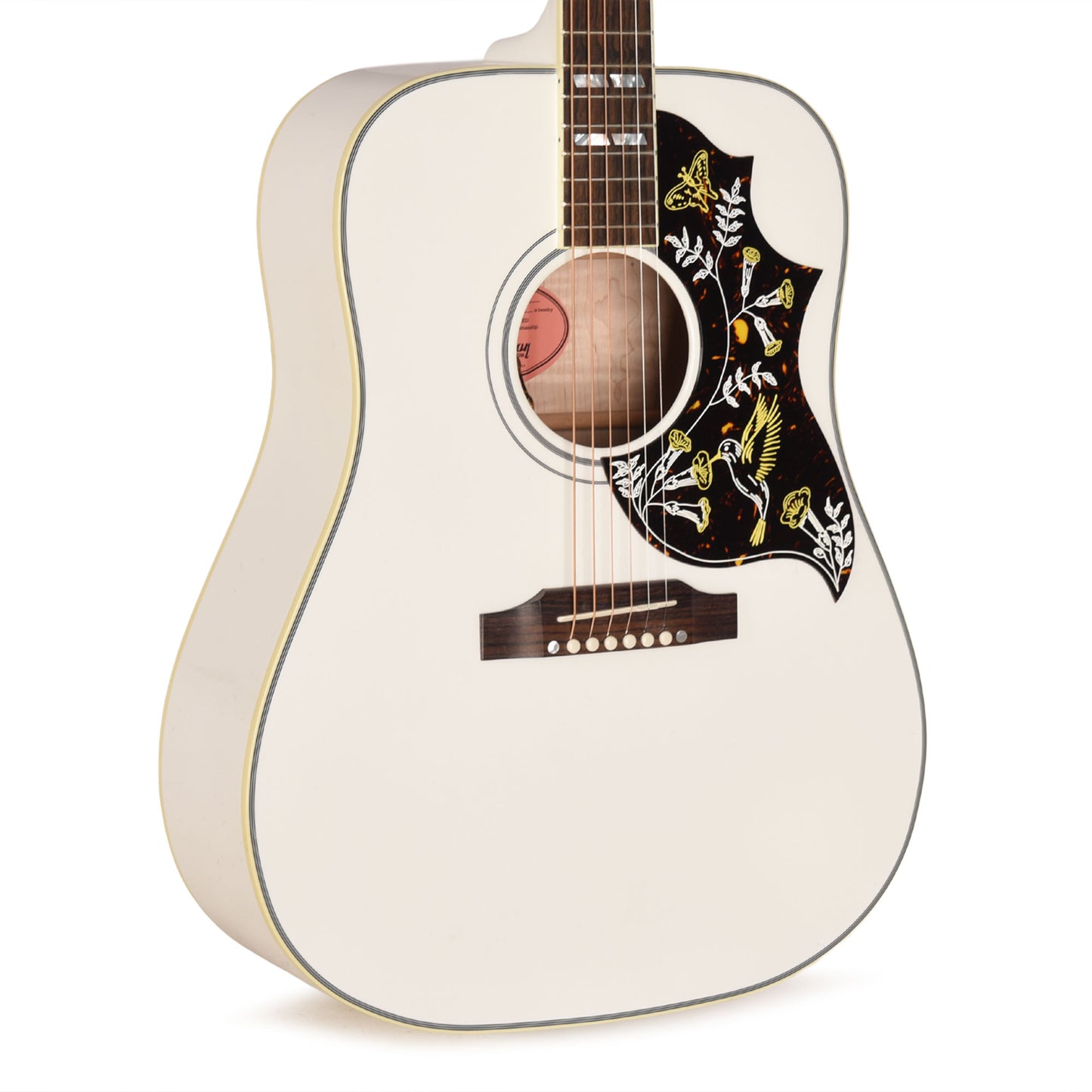 Gibson Custom Shop Limited Run Hummingbird Sitka/Maple Alpine White Gloss Acoustic Guitars