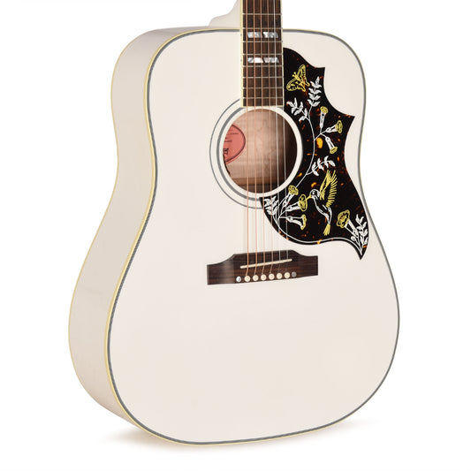 Gibson Custom Shop Limited Run Hummingbird Sitka/Maple Alpine White Gloss Acoustic Guitars