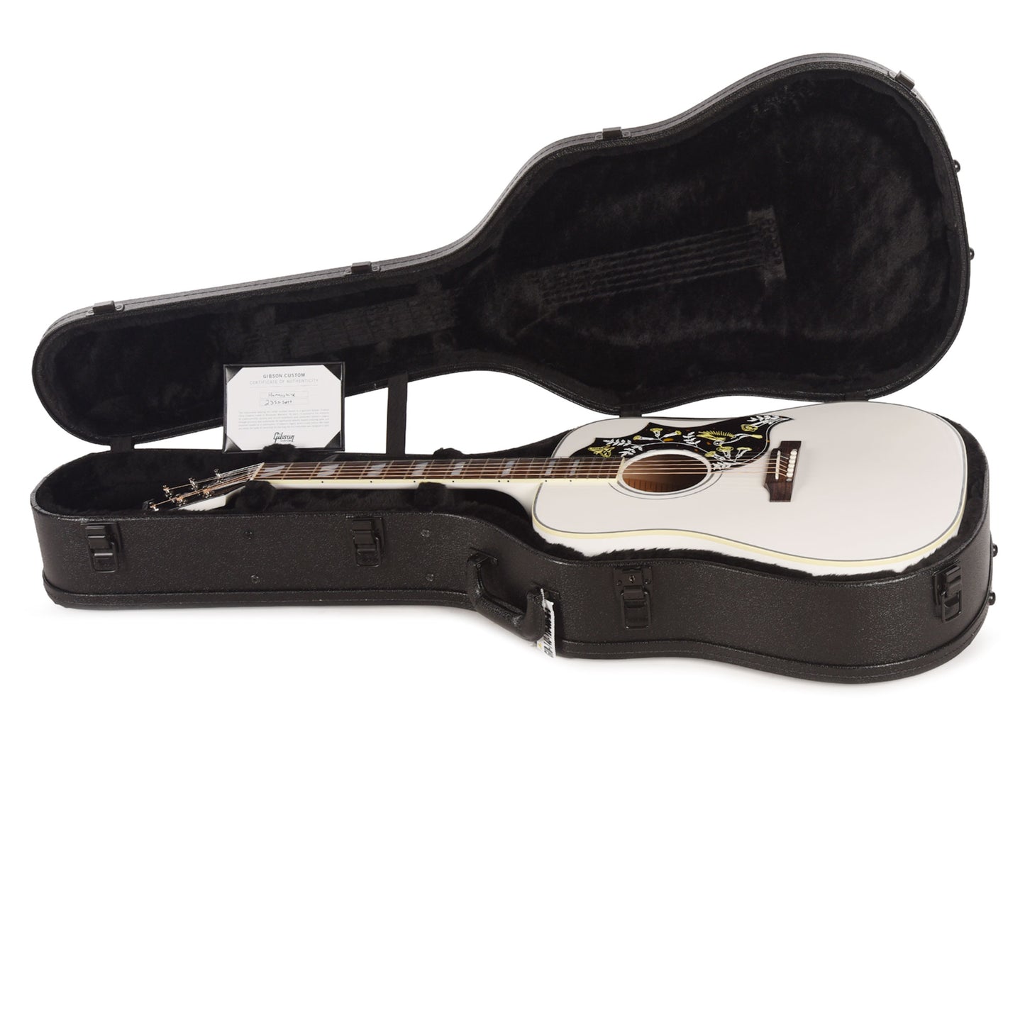 Gibson Custom Shop Limited Run Hummingbird Sitka/Maple Alpine White Gloss Acoustic Guitars