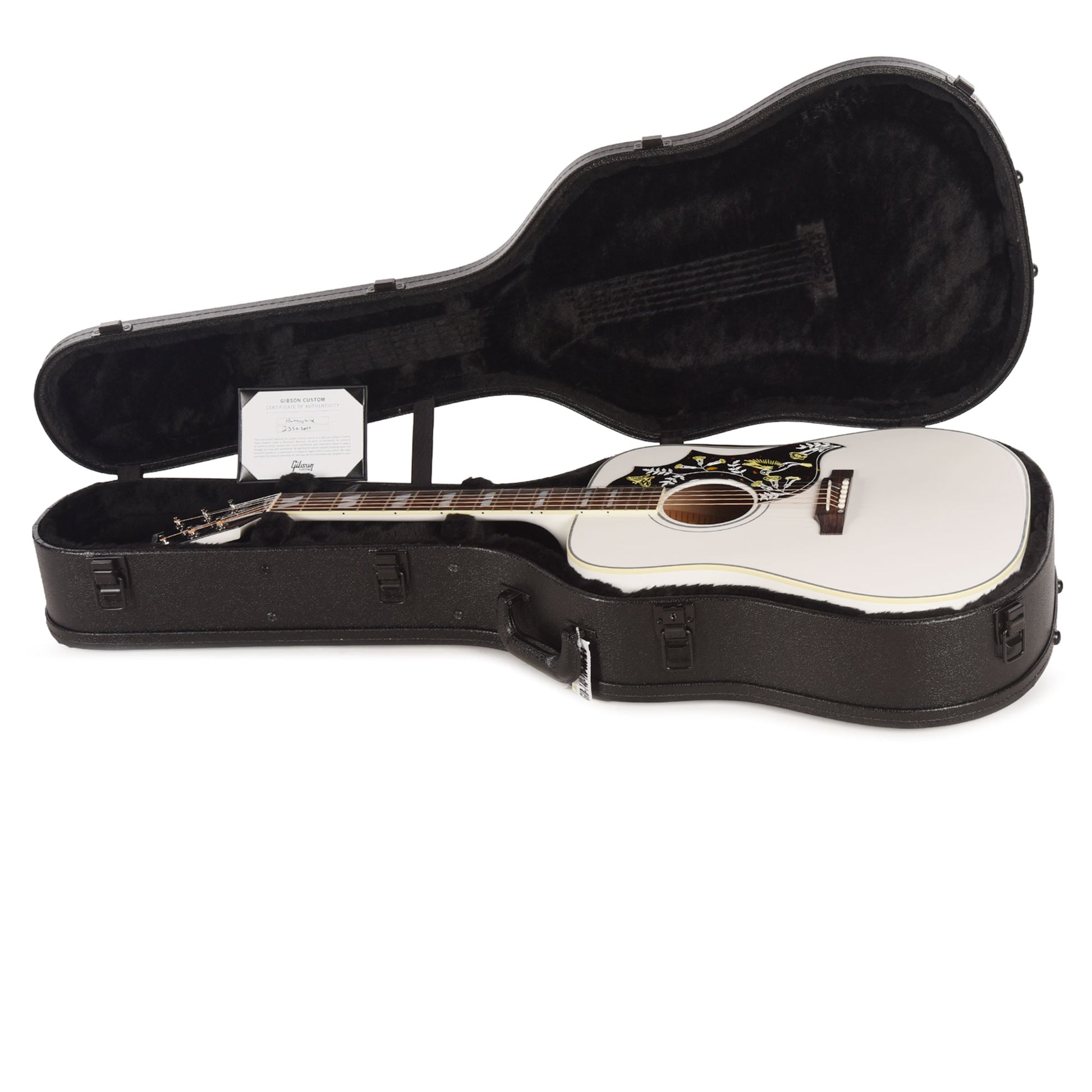 Gibson Custom Shop Limited Run Hummingbird Sitka/Maple Alpine White Gloss Acoustic Guitars